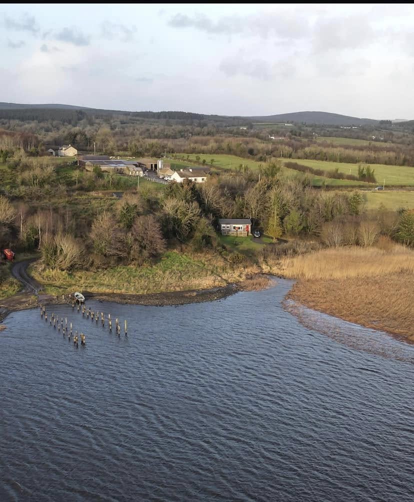 Aerial view of Erinona Chalet and surrounding countryside